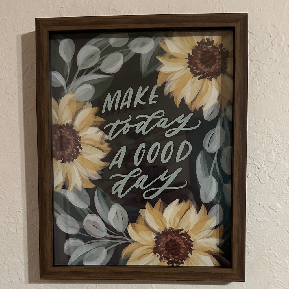 Hobby Lobby Sunflower Art with Inspirational Message